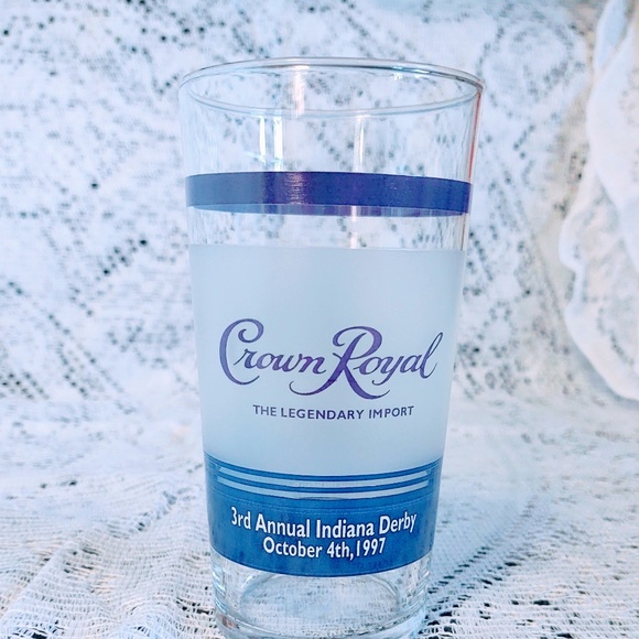 VTG INDIANA DERBY 1997 3RD ANNUAL CROWN ROYAL HOOSIER PARK COLLECTIBLE GLASS - Picture 2 of 8